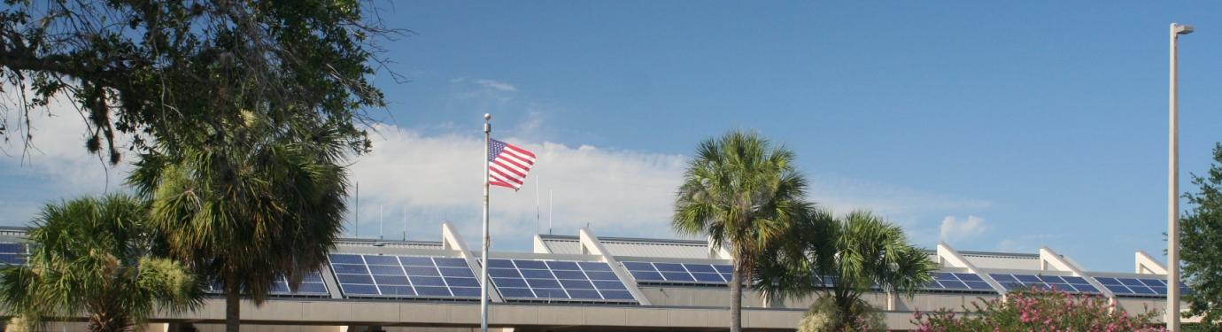 solar install on gainesville regional airport.
