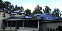 PV solar system on residential roof