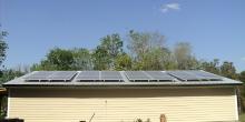 roof mounted solar panel system residential home