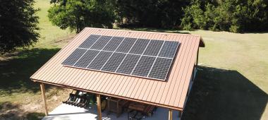 Solar Array on a pole barn
