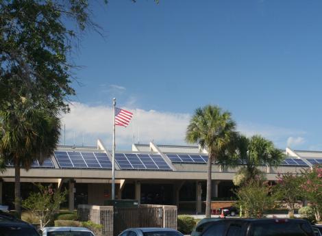 solar install on gainesville regional airport.